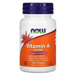 NOW Vitamin A-10000 IU, 100 капс