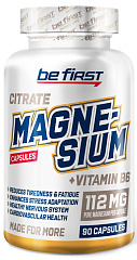 Be First Magnesium Citrate + B6, 90 капс