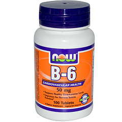 NOW Vitamin B-6 50 мг, 100 таб